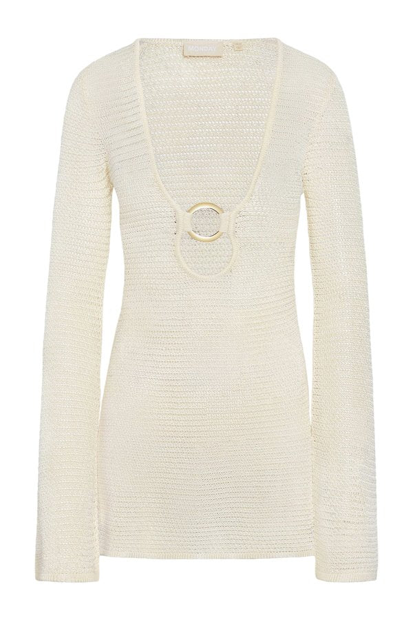 Montego Mini Dress - Ivory Treble Knit — packshot