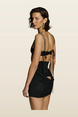 Museum skort in Onyx — model back
