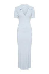 Nichelle Short Sleeve Collared Knit Midi Dress — packshot