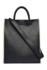 The Compass Tote - Crochet tote bag - Black/Creme — packshot