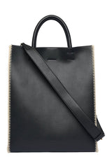 The Compass Tote - Crochet tote bag - Black/Creme — packshot