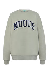 nuuds Varsity Oversized Crew | Pistachio — packshot