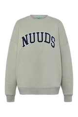nuuds Varsity Oversized Crew | Pistachio — packshot
