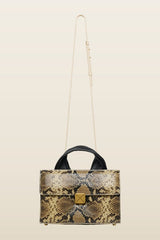 Sandi Lock - Embossed leather bag - Snake — model back