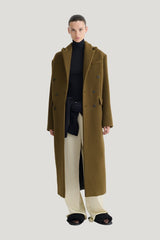 Melva - Coat - Wood — model front