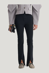 Luana - Front slit pants — model side