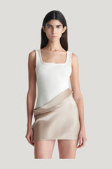 Marijn - Mini dress - Dune/Creme — model side