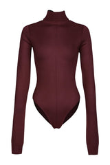 Open Back Knit Bodysuit (Merlot) — packshot