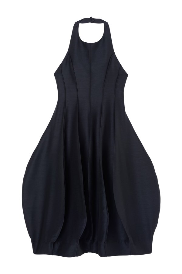 Open back tulip dress | night — packshot