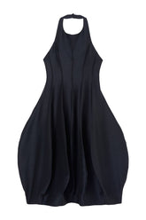 Open back tulip dress | night — packshot