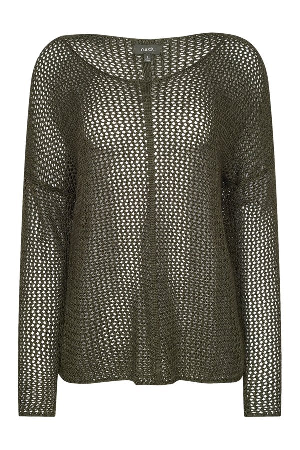 Open Knit Sweater | Darkest — packshot