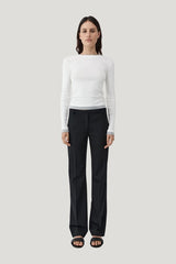 Organic Cotton Layered Long Sleeve Top — model front