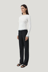 Organic Cotton Layered Long Sleeve Top — model side
