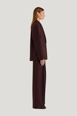 Ornella Pinstripe Blazer — model side