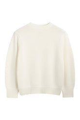Oversized crew knit macadamia — packshot