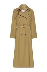 Water-repellent wool-blend gabardine trench coat - KAKI — packshot