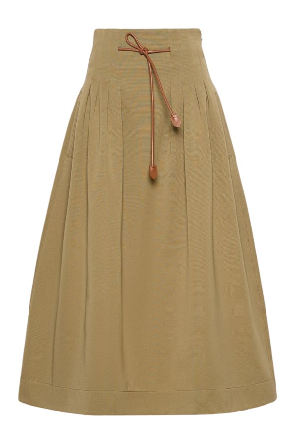 Pleated cotton Ottoman skirt — packshot