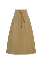 Pleated cotton Ottoman skirt — packshot