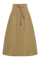 Pleated cotton Ottoman skirt — packshot