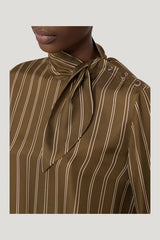 Stripe-print silk blouse — carry 3