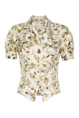 Printed silk twill shirt — packshot