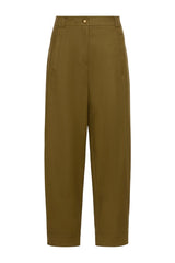 Stretch cotton canvas trousers - KAKI — packshot
