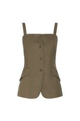 Glen plaid wool gilet — packshot