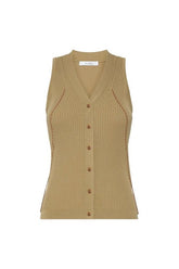 Cotton and viscose yarn gilet — packshot