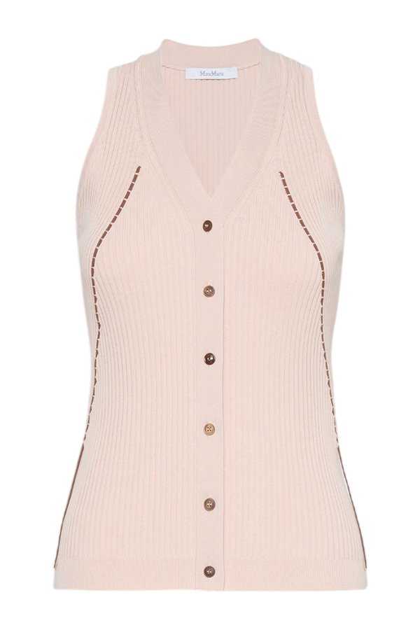 Cotton and viscose yarn gilet — packshot