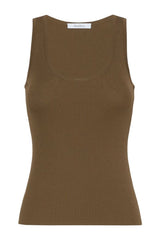 Close-fitting viscose crêpe jumper - MUD — packshot