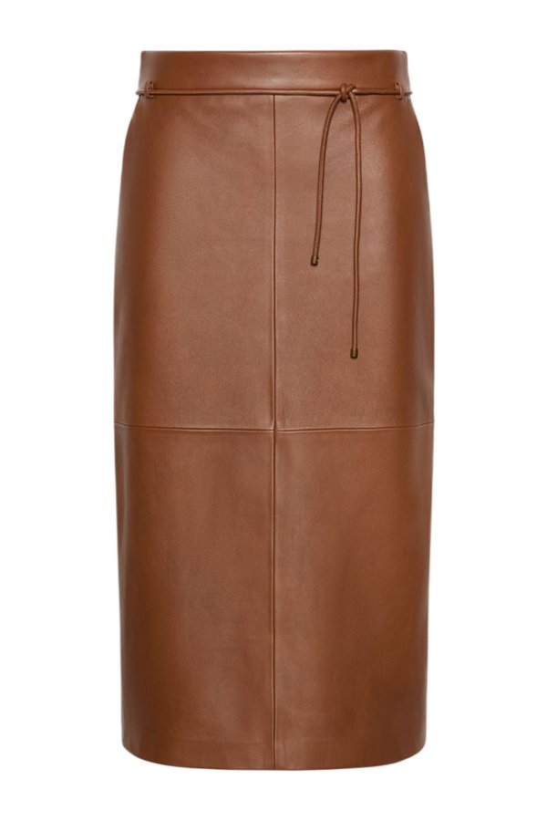Natural Nappa leather pencil skirt — packshot