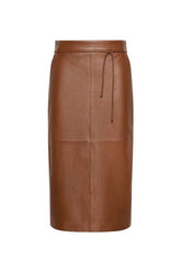 Natural Nappa leather pencil skirt — packshot