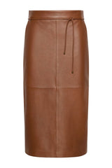 Natural Nappa leather pencil skirt — packshot