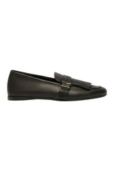 Leather loafers with fringe — packshot