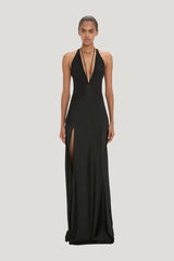 Panelled Cami Gown — model side