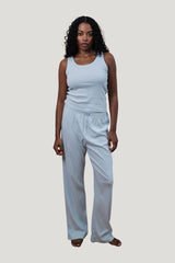 Pointelle Cotton Boxer Pants — model front