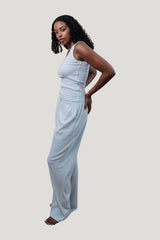 Pointelle Cotton Boxer Pants — model side