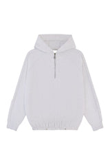 Quarter Zip Hoodie 2-1 Shorts Tracksuit - Grey Marl — packshot