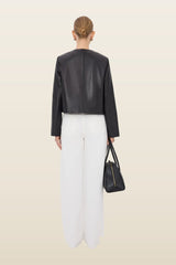 RAHO Plongé leather jacket — model back