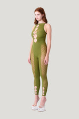 Rhinestoned Janice Jumpsuit — model side