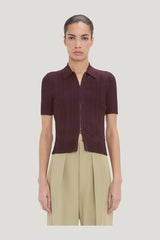 Ribbed Polo Top — model side