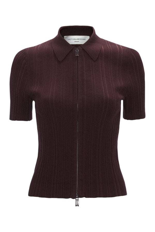 Ribbed Polo Top — packshot
