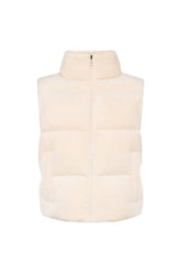 Ribbed Velour Puffer Vest — packshot