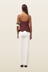 Ruffle Hem Tank Top — model back