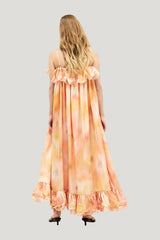 Ruffle Volume Maxi Dress — model front
