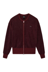 Sable Knit Bomber In Mahogany — packshot