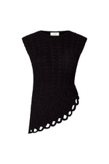SAEZ Ruffled crochet top — packshot
