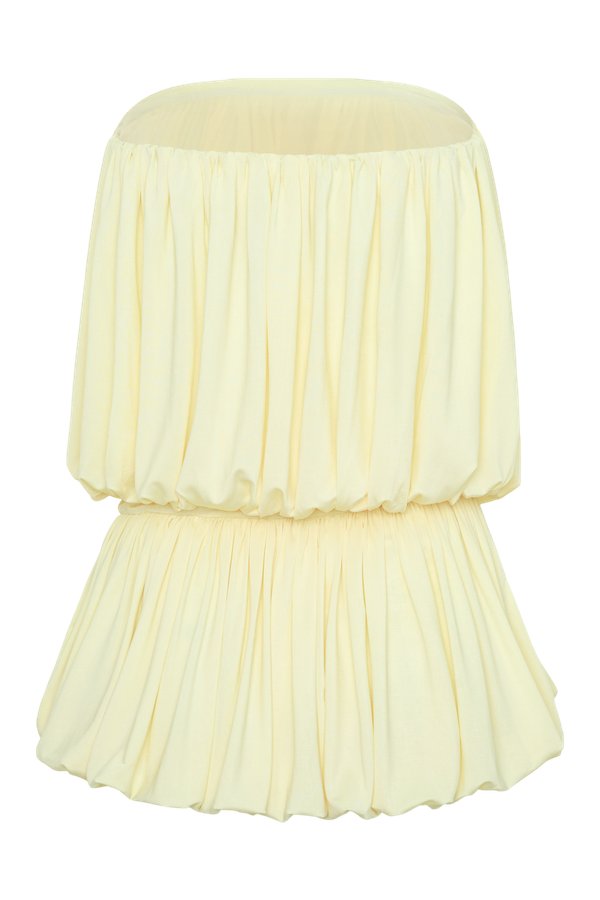 Safiya Strapless Gathered Bubble Mini Dress — packshot