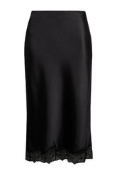 Satin Lace Detail Midi Skirt — packshot