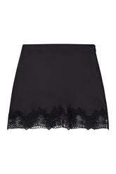 Satin Lace Detail Mini Skirt — packshot